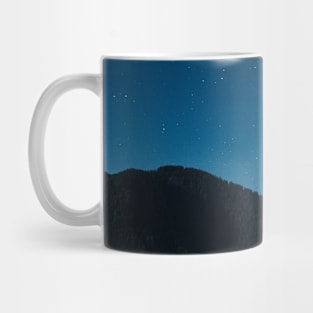 Starry night sky in the mountains Mug